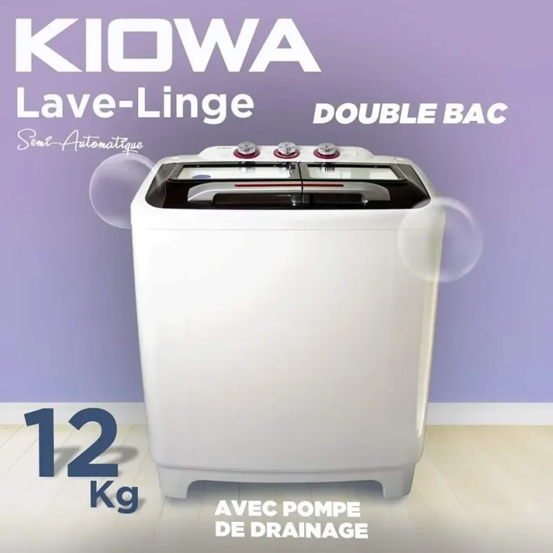 📢 **عرض خاص لا يُفوت على آلة الغسيل KIOWA 12kg!** 🎉